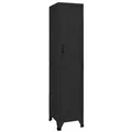 vidaXL Schließfachschrank Schwarz 38x45x180 cm Stahl