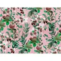 Bricoflor Rosa Grüne Tapete Mit Großen Blumen Vlies Fototapete Für Kinderzimmer Und Wohnzimmer Blumentapete In Wasserfarben Optik