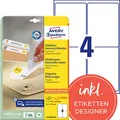 AVERY Zweckform Etiketten L4733REV-25 weiß 99,1 x 139,0 mm, 30 Blatt