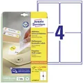 Avery-Zweckform L4733REV-25 Universal-Etiketten 99.1 x 139mm Papier Weiß 120 St. Wiederablösbar Tintenstrahldrucker, Laserdrucker