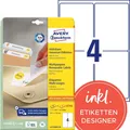 AVERY Zweckform L4733REV-25 Universal Etiketten (100 plus 20 Klebeetiketten extr