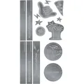 Reflektierendes Sticker-Set Silver