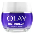 Olay Retinol 24 Feuchtigkeitsspendende Nachtcreme für das Gesicht, Hautpflege mit Vitamin E, Antioxidans, Well-Aging über Nacht: Glättend, erneuert und spendet Feuchtigkeit, 50 ml