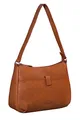 Benthill Handtasche Damen Leder - Damentasche aus Rindsleder - Echt Leder Schultertasche mit Reißverschluss - Vintage Umhängetasche, Farbe:Braun