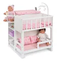 ELLA & PIET® Puppen Pflegecenter Großes Puppenpflegecenter NURSERY 6in1 aus Holz (Weiß-Rosa), Puppencenter