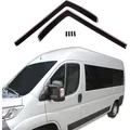 J&J AUTOMOTIVE GP Windabweiser Set, Passend Für Ducato ab 2006, Schwarz Getönt, Aerodynamisch, Aus Acrylglas