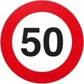 DankeDir! 50. Geburtstag Geschenk Schild 20 x 20 cm Geschenkidee Geburtstagsgeschenk runder Geburtstag 50er - Geburtstagsfeier Kleine süße Überraschung das Geburtstagskind