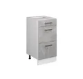 Vicco Unterschrank R-Line, Beton/Weiß, 40 cm mit Schubladen, ohne Arbeitsplatte