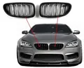 Nieren Kühlergrill für BMW 6er F06 F12 F13 M6 Schwarz Glanz Doppelsteg