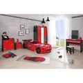 Aileenstore Kinderzimmer, Rot, Holzwerkstoff, Fahrzeuge, 7 Fächer, 7 Schubladen, einzeln stellbar,Rechteckig, 128x200x64 cm, Kinder- & Jugendzimmer, Jugendmöbel, Komplette Kinder- & Jugendzimmer