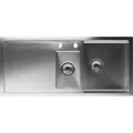 Klarstein Edelstahl-Waschbecken 100x45 cm für die Küche, inkl. Überlauf & Sieb - perfekte Größe & Material für deine Küchenbedürfnisse - id... - Silber