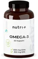 nutri+ Omega 3 Vegan - mit EPA & DHA, 60 Kapseln