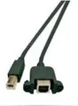 MicroConnect - USB-Verlängerungskabel - USB Typ B (W) zu USB (M) - USB2.0 - 1,8m - Daumenschrauben (USBABF1PANEL2)