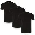 Fm London Herren-t-shirt (3/5er-pack) Herren T-Shirt , Schwarz (3er-pack), XL