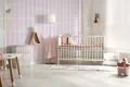 TADESSI Vliestapete Kinderzimmer M1-No.138 | Rosa | Silber | Streifentapete