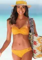 Bügel-Bandeau-Bikini "Romance", aus Strukturware, Gr. 42 - Cup C, gelb Cup C