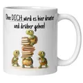 Momentals® Tasse Abschied | Schildkröte & Spruch | Ohne DICH wird es hier drunte