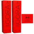 Schwarzkopf Igora Royal 2 x 60 ml 8-0 hellblond Haarfarbe Cremefarbe Set