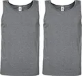 Erwin Müller Herren Unterhemd Single-Jersey 2er-Pack grau meliert Größe 9 - weich, dehnbar, fromtreu