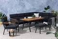 Gardissimo Hohe Dining Aluminium Lounge Nara XL Rechts, Inklusive Bank, Sessel und Wasserabweisender Kissen