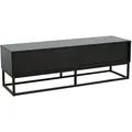 Oviala Tv-Schrank,, Schwarz, Holz, Rechteckig,Rechteckig, 140x45x40 cm, Wohnzimmer, TV Möbel
