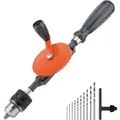 Handbohrmaschine 3/8 Zoll 1.5-10mm Spannfutter Stahlguss Doppelritzel Orange