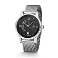 Kronsegler Vertigo Automatik Herren Armbanduhr Stahl Onyx mit Milanaiseband