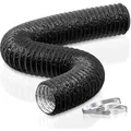 Abluftschlauch 125mm, 5m, PVC, flexibel, Alurohr, Lüftung, Trockner, Klimaanl...