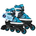HUDORA Inline Skates Basic in Blue/Mint - Inliner für Kinder & Jugendliche in versch. Größen - Roller Skates bis zu 4 Größen verstellbar - Ideal als hochwertiges Einstiegsmodell