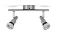 LED Decken Leuchte Lampe Badezimmer nickel matt Metall 2-flammig 27x8x12cm