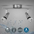 LED Badlampe IP44 Deckenstrahler Badezimmer GU10 2er Spot Decke Leuchte Lampe 5W