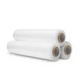 Stretchfolie 23my Wickelfolie 50cm Palettenfolie 300m Verpackungsfolie Versandfolie 3,4kg Packfolie (Transparent, 3er Set)