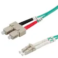 Roline 21.15.8718 LWL Glasfaser Netzwerkkabel Duplex LC SC OM3 10m türkis