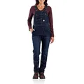 Carhartt Damen Denim Double Front Bib Overalls Arbeitsschutzanzug, Midnight Sky, X-Small
