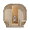 HOME DELUXE Fasssauna "CUBE DELUXE L", holzfarben, Fichtenholz, BxH: 184,2 x 194 cm - beige