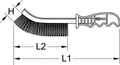 KS TOOLS Edelstahldraht-Allzweck-Drahtbürste, 250mm (201.2301)