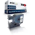 Print-Klex Schriftband kompatibel für Dymo D1 45020 Labelmanager 200 Labelmanager 210 D Labelmanager 220 P Labelmanager 260 P S0720600 12mmx7m Weiss auf Transparent - Office Print Serie