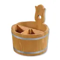 KESPER 69295 Aufbewahrungsbox/Besteckbehälter Ø 17 cm, H: 20 cm, Kiefernholz