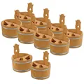 10er SET KESPER 69295 Aufbewahrungsbox/Besteckbehälter Ø 17 cm, H: 20 cm, Kiefernholz