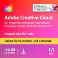 Adobe Creative Cloud All Apps | Studierende und Lehrende | 1 Jahr | 100GB | PC/Mac
