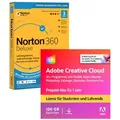 Adobe Creative Cloud All Apps | Studierende und Lehrende inkl. Norton 360 Deluxe | 30 Monate | 5 Geräte
