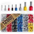 BAURIX Aderendhülsen Sortiment, Set, 0,5 - 10mm², 1200-teilig, isoliert