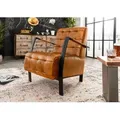 Sessel Echtleder 64x76x83 cognac IRON LABEL #13