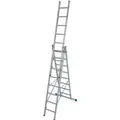 Krause Stabilo Sprossen-Vielzweck-Leiter 3 x 8 Sprossen mit Treppenfunktion