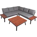 Garden Pleasure Lounge-Set Theresa 4-teilig Dunkelgrau FSC