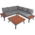 Gartenlounge-Set GARDEN PLEASURE "THERESA", bunt (schwarz, braun, grau), Obermaterial: 100% Polyester, Sitzmöbel-Sets