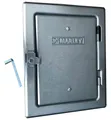 Marley Deutschland GmbH Wandfliese Kamintür verzinkt mit Vierkantverschluss 140x205mm, Stahl verzinkt 0x0, silber, für den Zugang zum Schornstein zwecks Reinigung und Wartung 