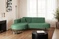 Kaiser Möbel Ecksofa, Sofa L-Form Designer Modena Rein stoff Noel Pistazien Links