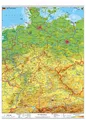 Deutschland physisch: Wandkarte mit Metallbeleistung NEUE AUFLAGE