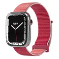 EAZY CASE Armband kompatibel mit Apple Watch 38mm 40mm 41mm 42mm verstellbares Ersatzarmband aus Nylon Sport Loop kompatibel mit Apple Watch Serie 9 8 7 6 5 4 3 2 1 SE für Damen und Herren Pink